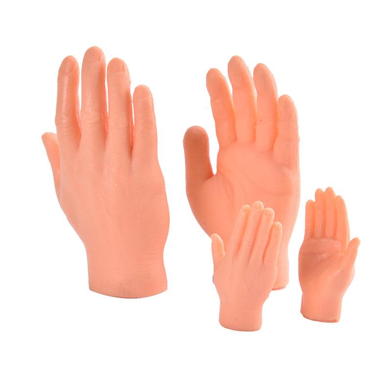 1Pair Cat Funny Massage Little Finger Gloves Fake Human Hand For Cat Kitty Cat