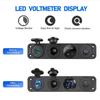 4 in 1 Charger Outlet Socket Panel QC 3.0 Dua 12V USB Car Socket Lighter Rocker Voltmeter Cigarette Outlet Toggle Switch Po D2B1