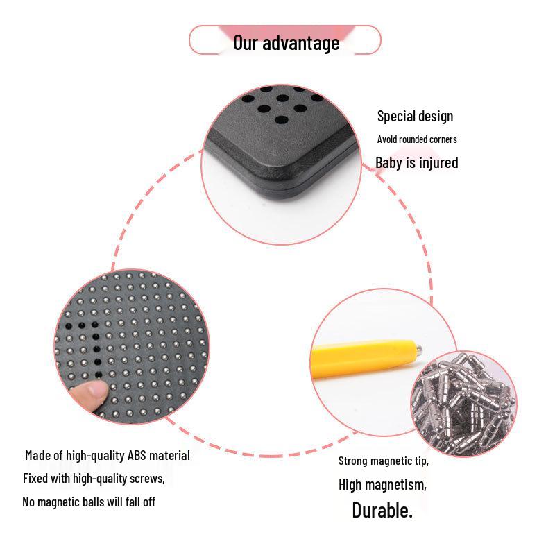 Children's Magnetic Beads & Steel Balls Drawing Board for Early Learning and Development