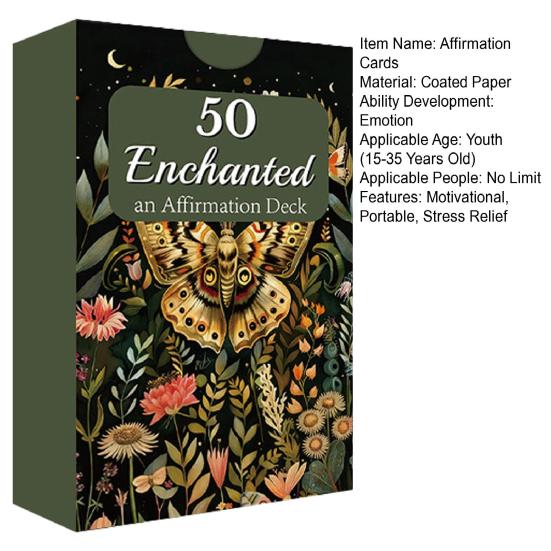 55 Stück/Set Affirmationskarten Stressabbau Motivierende Kartendecks Naturinspiriert Emotionale Wellness Ermutigung Achtsamkeit Meditationswerkzeug