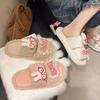 Cute Cartoon Fluffy Slippers Women's 2025 Autumn and Winter New Outer Wear Non-slip Fluffy Warm Character Cotton Mop