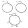 Punk Multilayered Lock Snake Chain Anklet For Women Trend Alloy Tassel Rhinestone Anklets Foot Bracelet Beach Jewelry