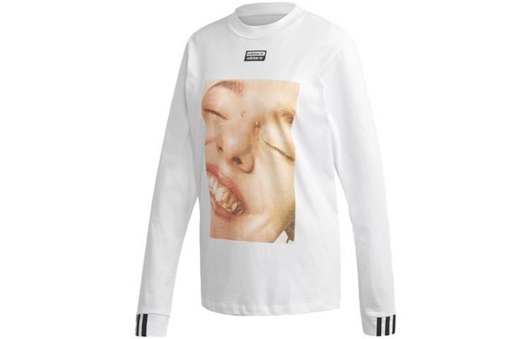 

Adidas Originals T Shirts Women s White Crew Neck Moderate Straight Fit FM2448 32