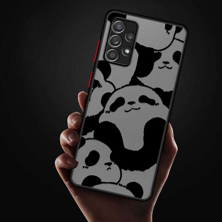 Cute Panda Funny Phone Cover Case for Samsung Galaxy A16 A15 A14 A23 A54 A53 A34 A36 A73 A33 A56 A55 A35 A17 A52 A52S A72