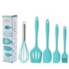 Silicone Kitchenware Cooking Utensils Set Non-stick Cookware Spatula Shovel Egg Beaters Wooden Handle Kitchen Cooking Tool Set