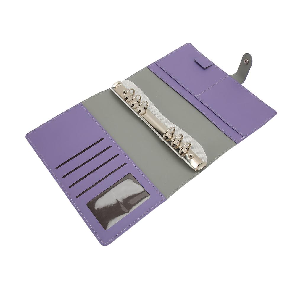 Money Saving Binder Waterproof PU Leather A5 Budget Binder with 100 Cash Envelope for Kids Adults