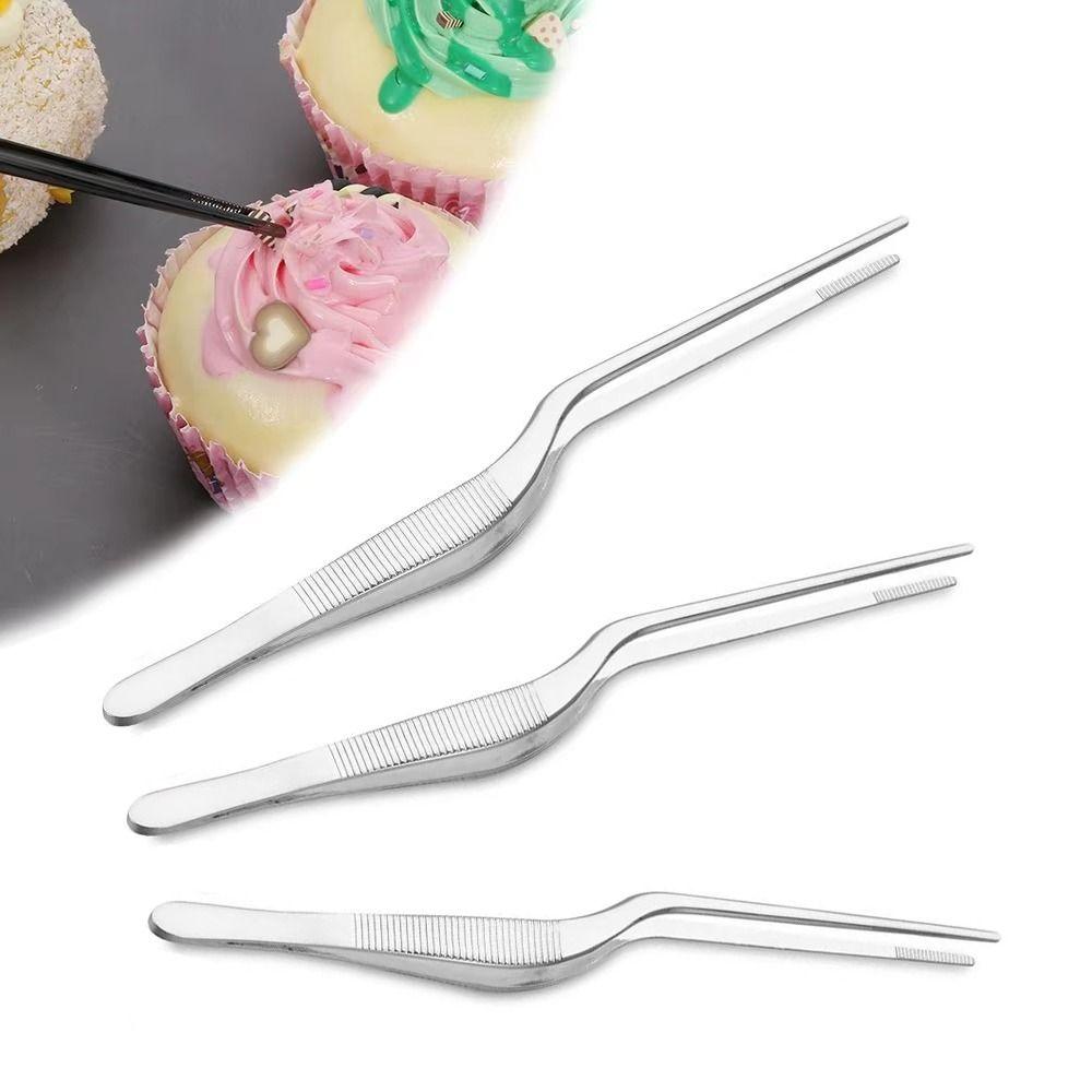 Precision Food Clip 14/16/20cm BBQ Tweezer Kitchen Chef Tongs Tweezers Seafood Preparation
