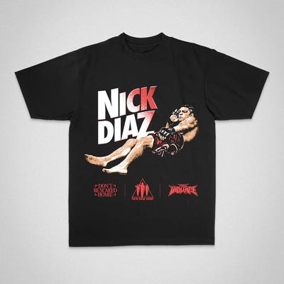 UFC Diaz Même Style Je M'allonge Imprimé ICONE Vêtements Homme et Femme T-shirt à Manches Courtes en Coton Haut