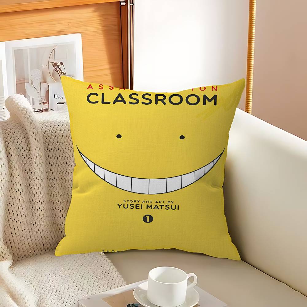 

Anime Assassination Classroom Pillow Cover Design cushion Cover decor Holiday Decorati 12x12Inch