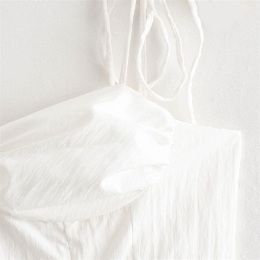 Elegant Sexy Solid Sleeveless Long Dress Women Casual Strappy Pleat Beach Dresses Female Summer Fashion Chic A-line Party Clothing