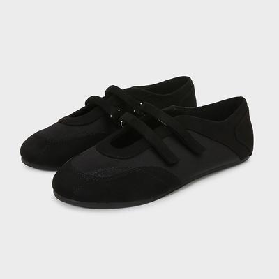 Fashion Designer Brand Ballet Flat Shoes Women Fashion Shallow Round Toe Dual Narrow Band Mary Jane Shoes Cozy Soft Sole Casual Sneaker