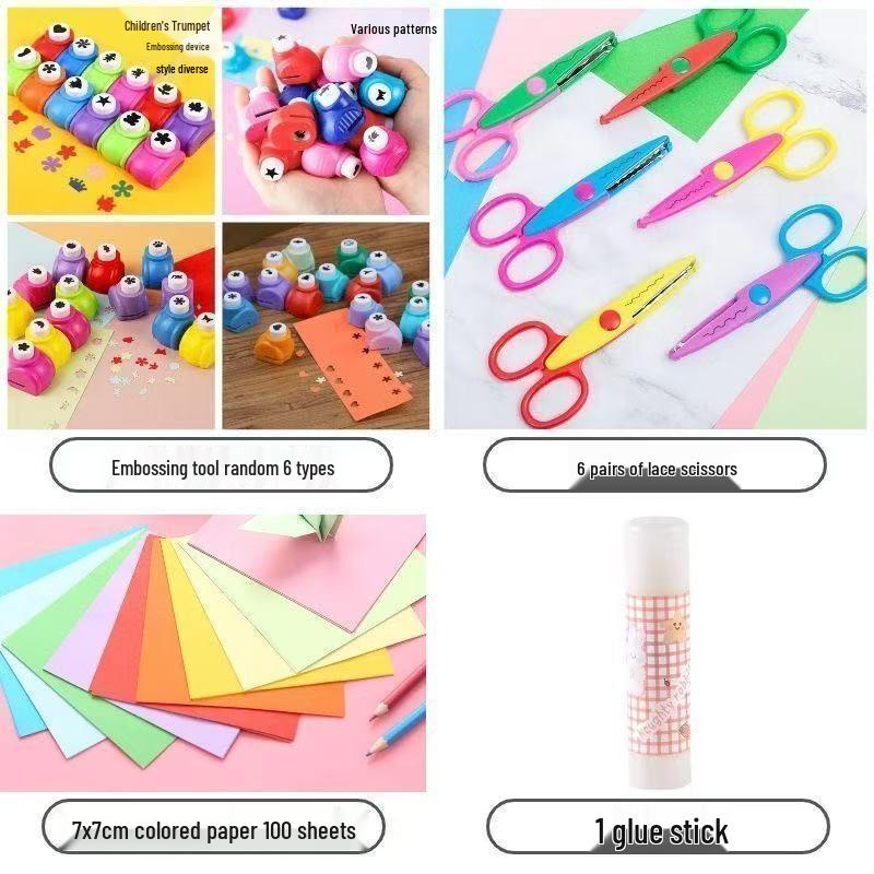 Lace Scissors & Embossing Tool Set for Kids DIY and Student Projects