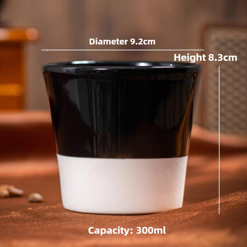 Arabic Coffee Art Ceramic Mug - Handcrafted Middle Eastern Espresso Cup with Color Glaze, Personal Drinking Gift Set