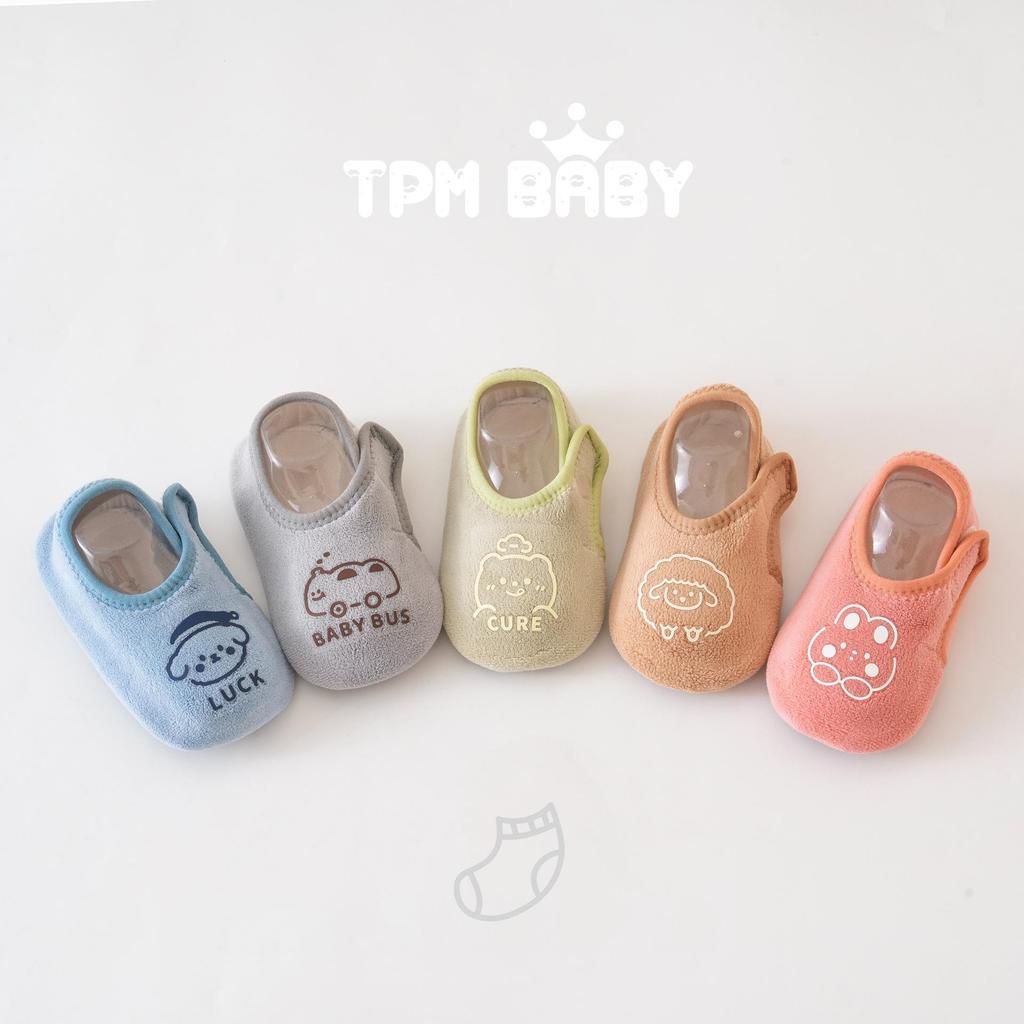 2025 Autumn/Winter Fleece-lined Non-slip Velcro Baby Walking Socks & Indoor Shoes