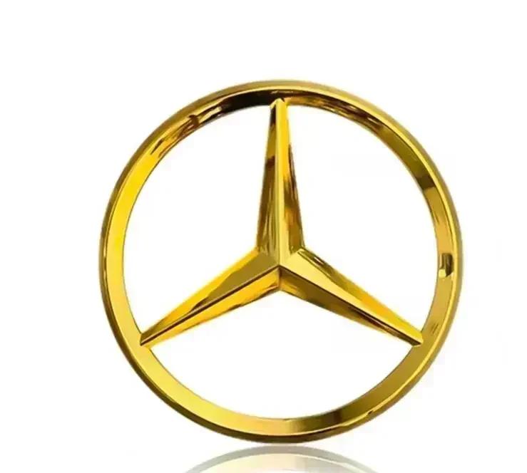 

70mm Car Badge Sticker Engine Emblem Decoration Decal for Mercedes Benz AMG A B C D M S R G Class W108 W124 W212 W176 W168 W202 золотий