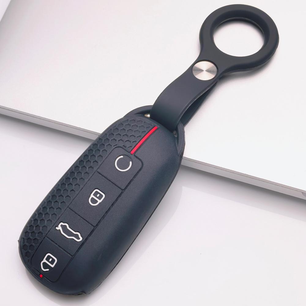 Silicone Remote Key Cover for Chery Tiggo 7 Pro Arrizo 8 OMODA 5 Jetour Traveler with Keychain Honeycomb Texture Anti Scratch Key Fob Protector