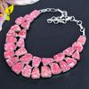 Pink Hememorphite Druzy Gemstone 925 Sterling Silver Jewelry Necklace 18" KG-1836