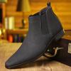 Stivali Uomo Stivaletti Chelsea Classici Moda Casual Alla Caviglia Botas Stivaletti Eleganti in Pelle per Uomo Stile Britannico Stivaletto Corto Botas