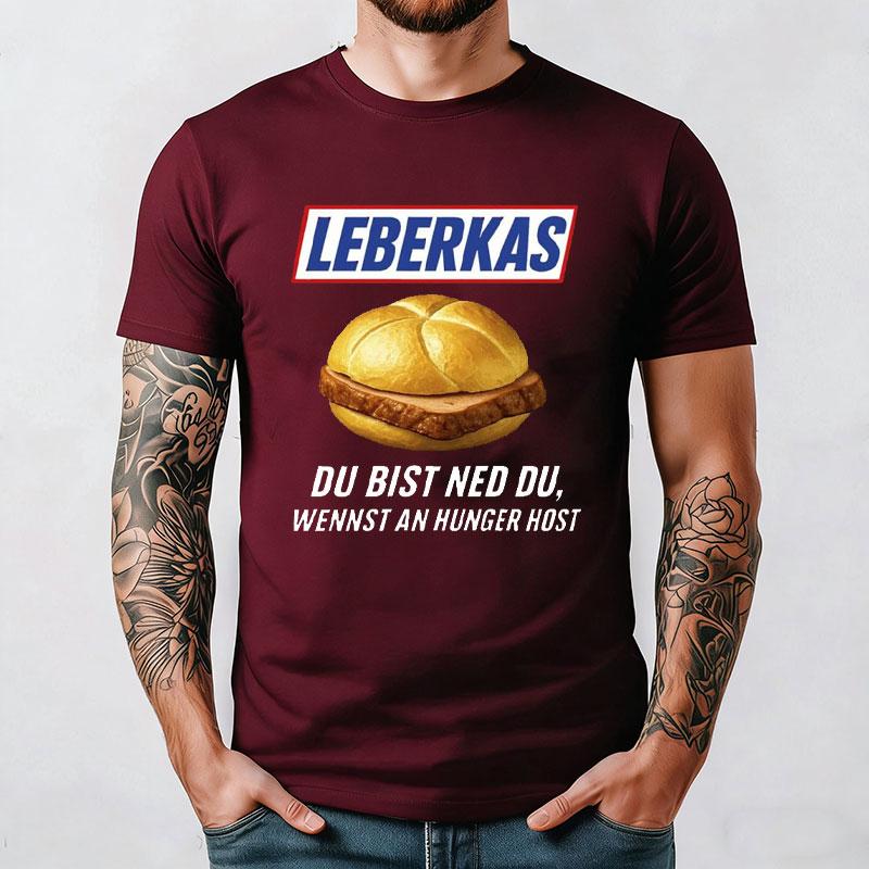 Leberkäse T-Shirt Oktoberfest München Bayern Fun Shirt Lustiges Neues Sommer Kurzarm-T-Shirt Gestartet Lässiges Baumwoll-Print-Oberteil