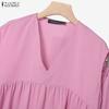 ZANZEA Women Sleeveless Blouse and Pants Casual Two Piece Suit Sets
