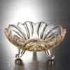 Large Golden Chinese Style Glass Fruit Plate