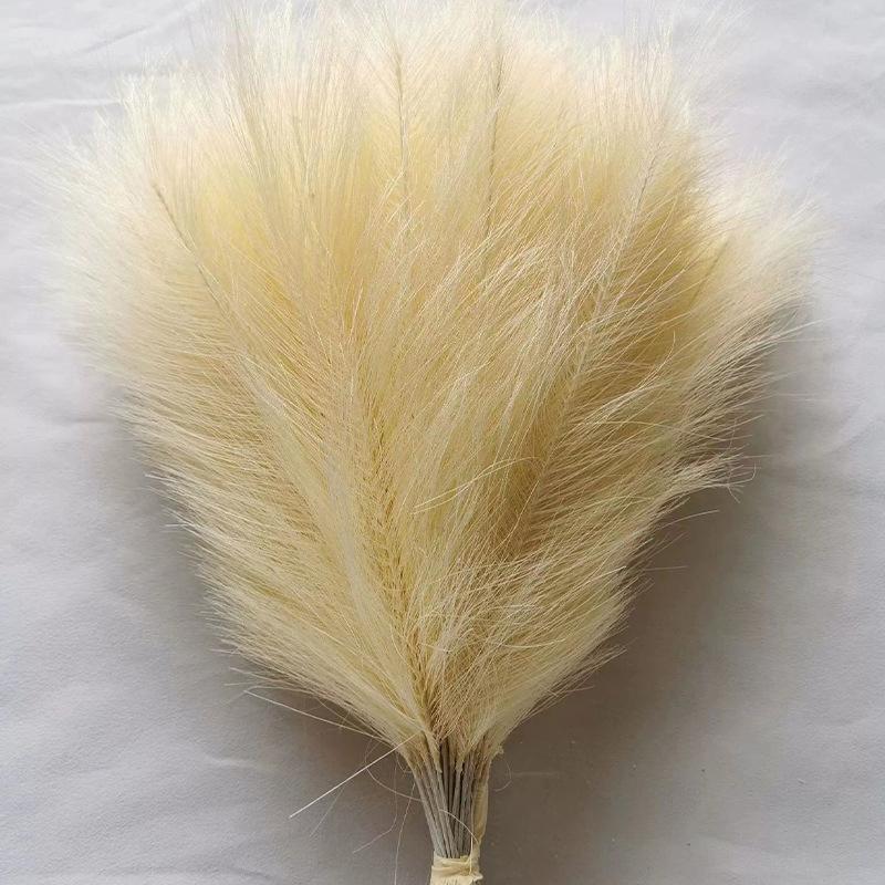 10Pcs Faux Pampas Grass Artificial Flowers Boho Decoration Wedding Bouquet Party Home Room Decor Fake Plant Fluffy Reed Flower