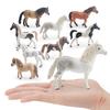 PVC Simulation Horse Figurine Miniature Pony Stallion Mare Sculpture Educational Toy Farm Animal Model Decoration Ornament