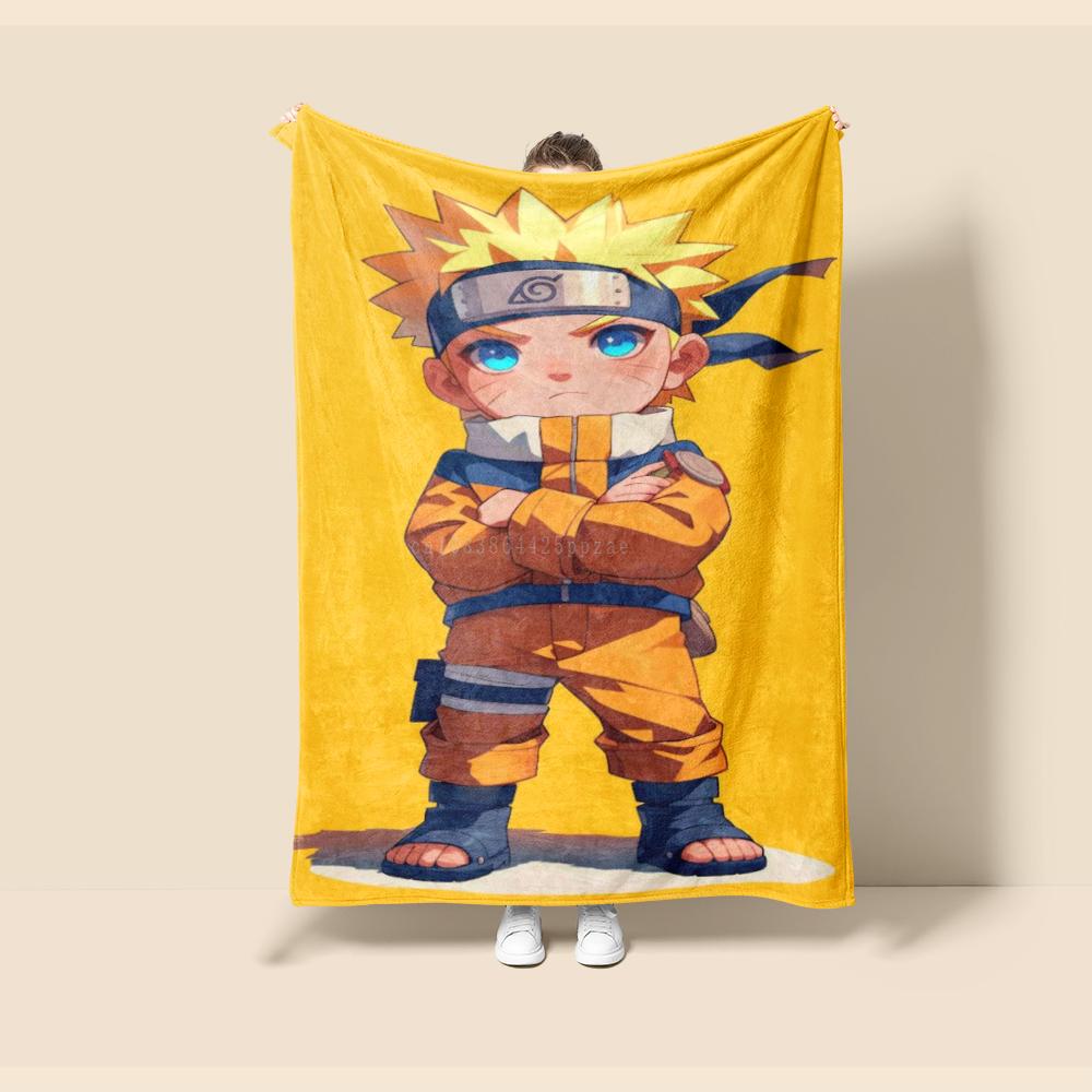 Flannel Blanket Naruto Cartoon Super Soft Blankt for Travel Couch Sofa Picnic Bed Flannel Blanket Birthday Gift
