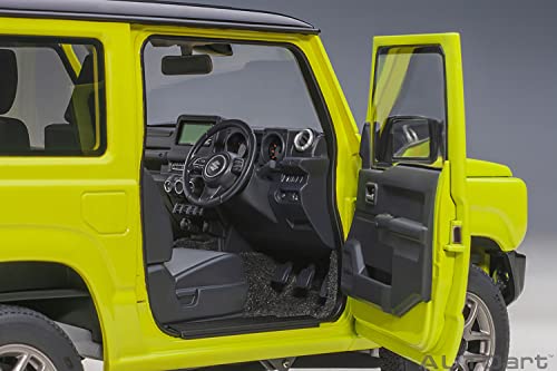 AUTOart 1/18 Scale Suzuki Jimny (JB64) Yellow with Black Roof, Finished Model, 78501