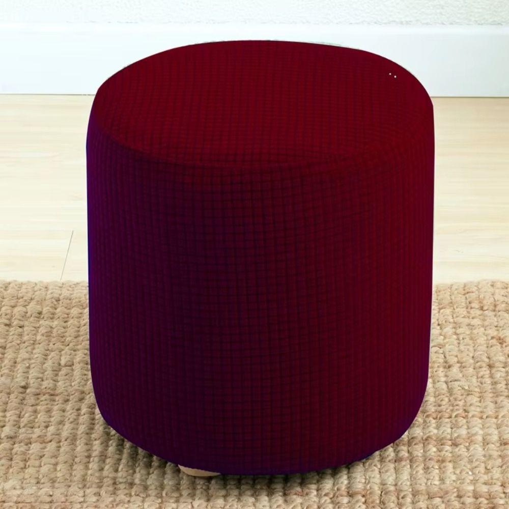 Elastic Seat Slipcovers Dustproof Footstool Cover Chair Cover  Footstool Protector For Furniture