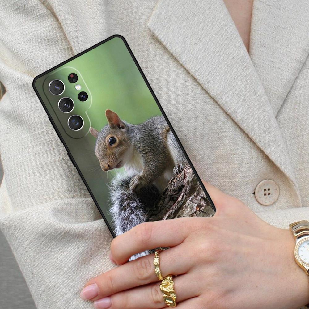 Cute Animal Squirrel Cell Phone Case for Samsung Galaxy S26 Ultra S25 S24 S23 S22 S21 S20 Note10 Cover