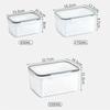Refrigerator Storage Box Sealed Fresh-Keeping Container-Fridge Organizer with Drain Basket for Veggie Fruit Food Pantry Storage