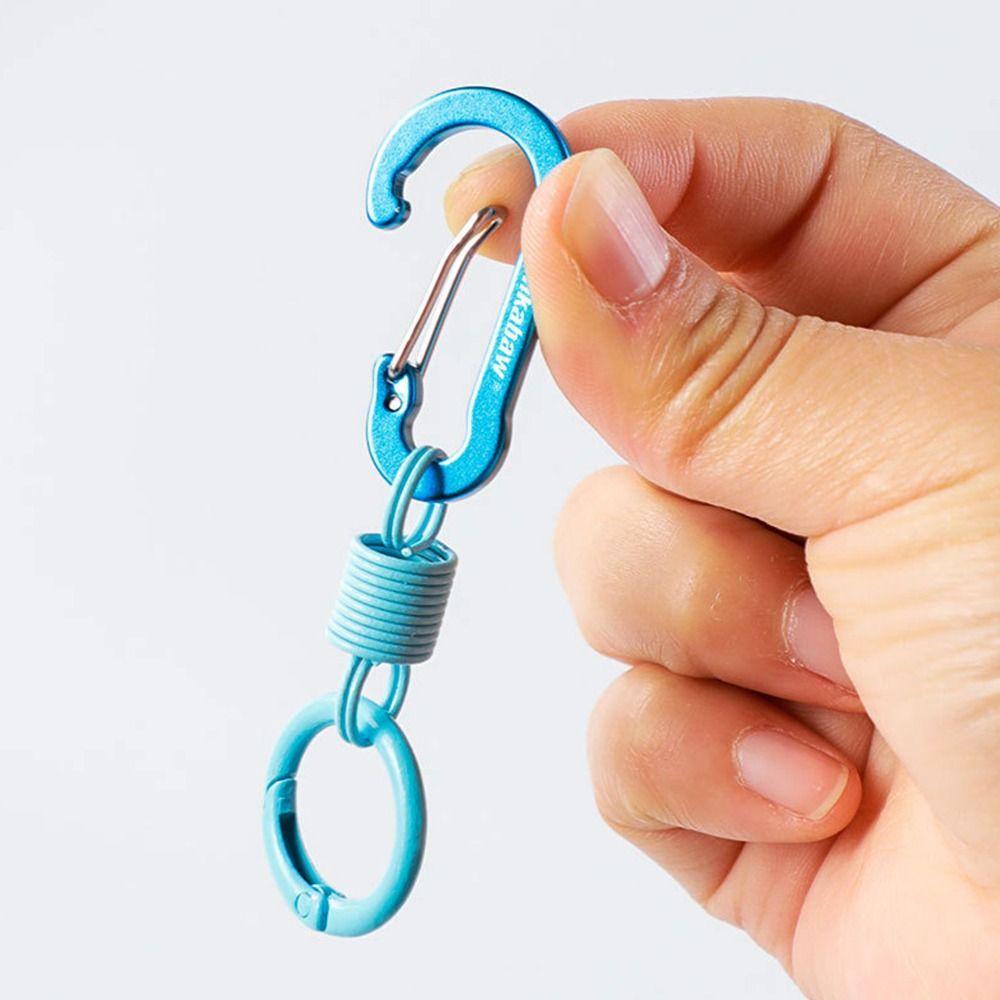 5pcs with Multi-color Spring Hook Key Ring Holder Carabiner  For DIY Jewelry Accessories