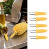 Grillwerkzeuge für Mais Edelstahlhalter, Hitzebeständige Formgriffe, Doppel-BBQ-Spieße Nadelspieße Set Für Outdoor-Camping und Heim-Barbecue