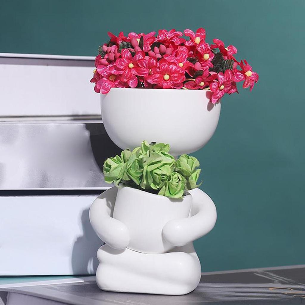 Ceramic Pot Creative Flower Pots Ers Container for Desktop Usage Garden Decoration