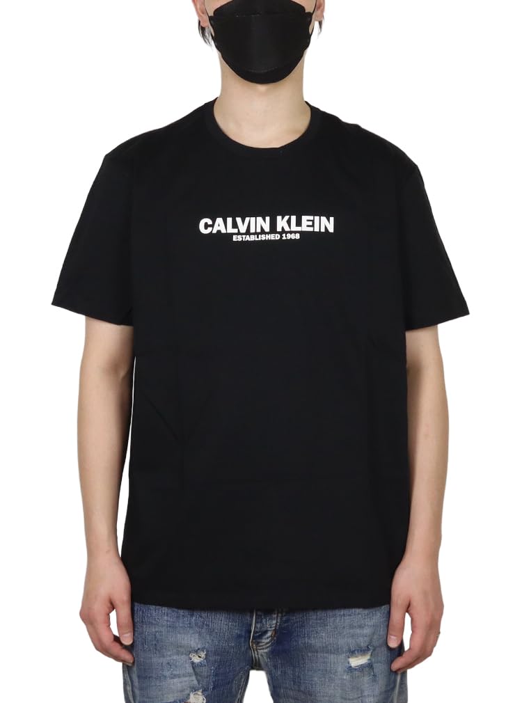 

Size ck073 [Calvin Klein] Men s Short-Sleeve T-Shirt, L, Black, [Item] чёрный