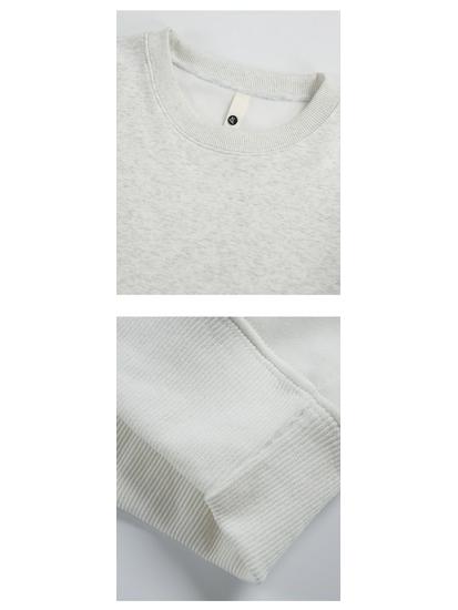 Autumn 2025 Men's Plus Size Loose Round Neck Solid Color Long Sleeve Hoodie