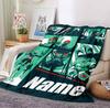 Custom Name Darth Vader Lightsaber Flannel Blanket Throw Blanket Soft Warm Sofa Bed Decor Unique Gift