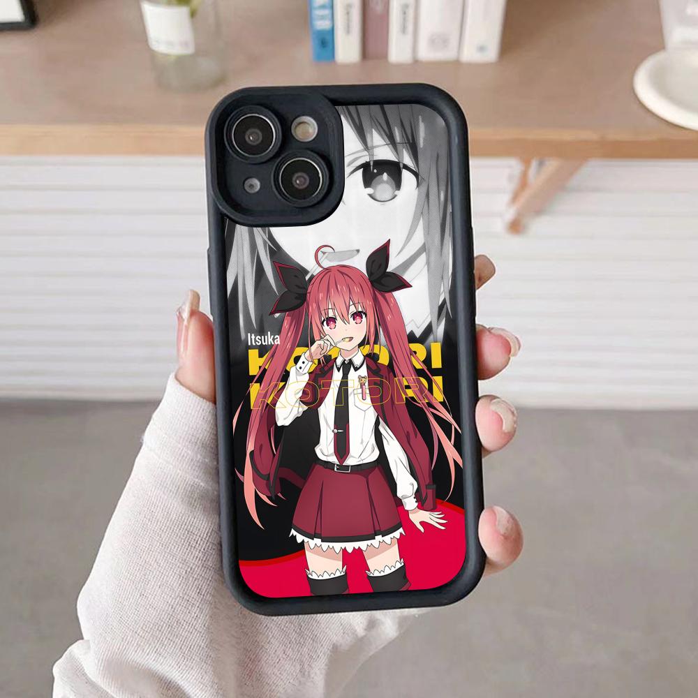 Date a Live Kotori Itsuka Thicken TPU Mobile Phone Case for iPhone 17 16 15 14 13 12 11 Air Pro Max Plus Colorful Cover