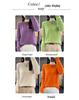 Women's Soft Wool Round Neck Sweater - 100% Pure Wool, Long Sleeve, Fluffy Knit, Autumn/Winter 2023