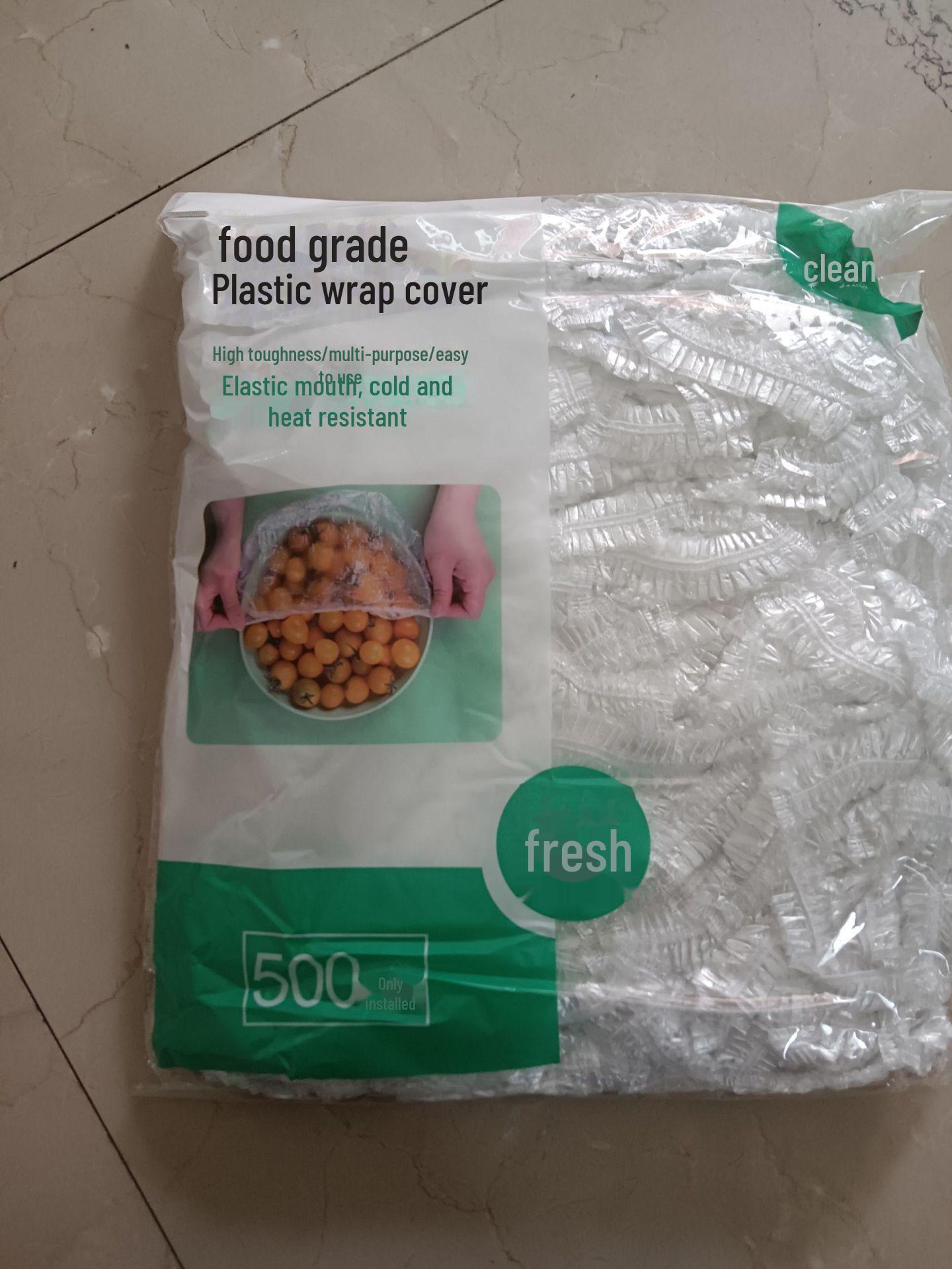 

Одноразовые крышки для мисок из пищевого полиэтилена: Экономичный эластичный комплект пленки для сохранения свежести 500 pcs extra large bag