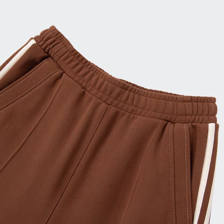 Adidas Originals City Skate Pants Three Stripe Color Block Loose Knit Sports Pants Women Pants Brown IY5380