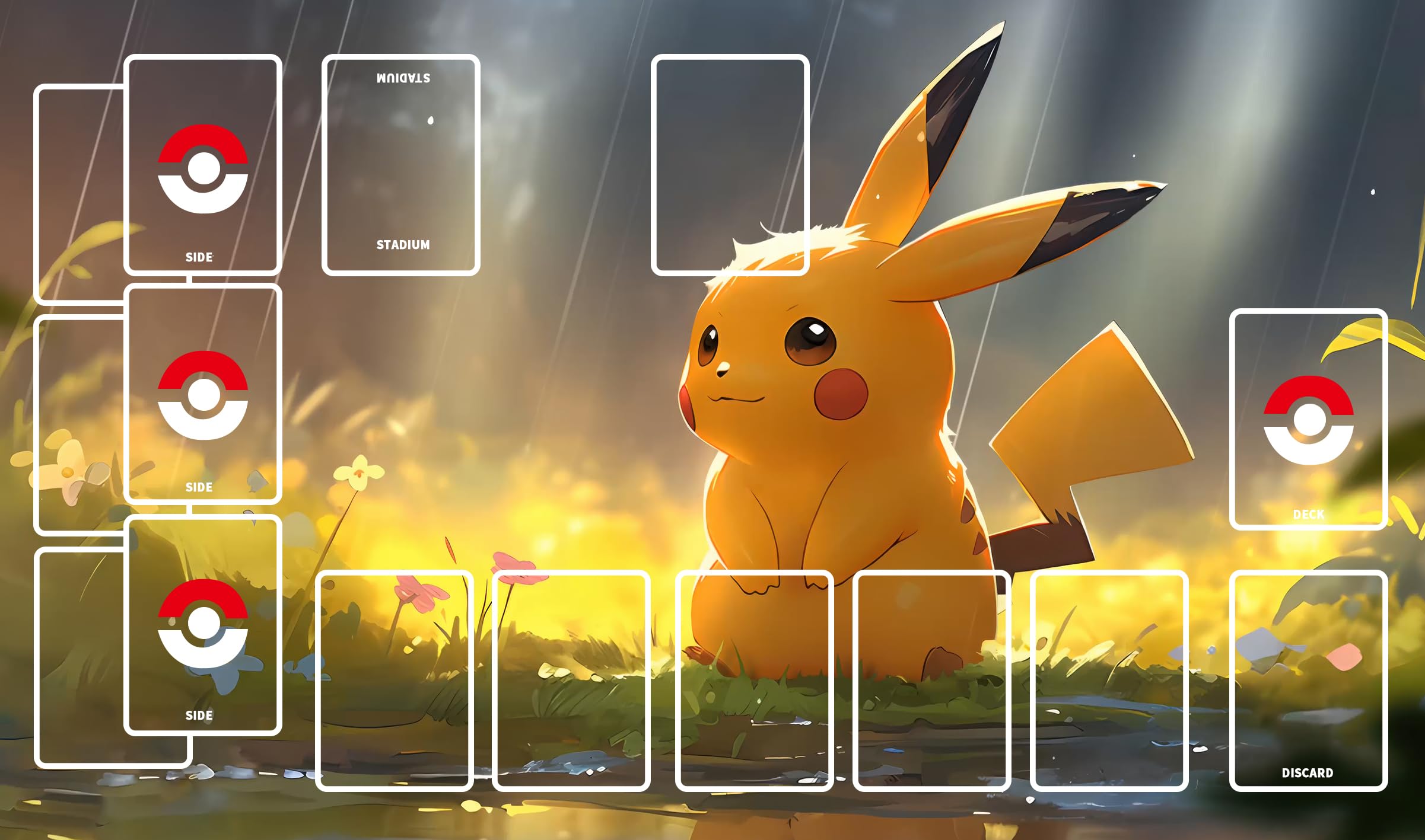 

Игровой коврик с полной прошивкой Резиновый игровой коврик для одного человека Эксклюзив для битв TCG Высококачественный игровой коврик Pokemon с водонепроницаемой сумкой для хранения Карточная игра