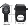 YFFSFDC Motorcycle Switch Waterproof 12V 22mm Headlight Fog Spotlight Handlebar