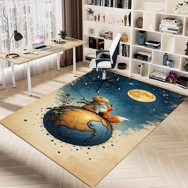 1PC Boy Fox Extra Large Non Slip Floor carpet, Office, family, bedroom, Studio Large Area Rug Indoor Rugs