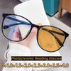 Unisex Color Changing Photochromic Glasses Classic Retro Color Changing Reading Glasses Men Women Trendy HD Far Sight Presbyopia