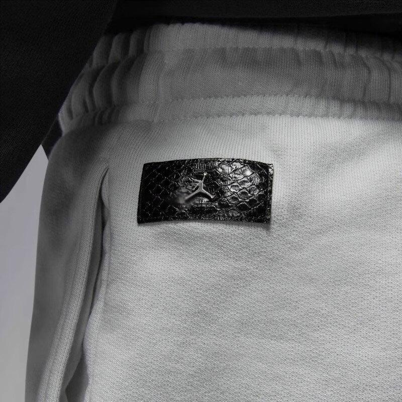 New Jordan Flight Fleece Athletic Trousers Men's Gray White HQ8828-025