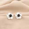 Black Tourmaline Stone Sterling Silver Push Back Stud Post Boho Earrings Jewelry EE-157-24
