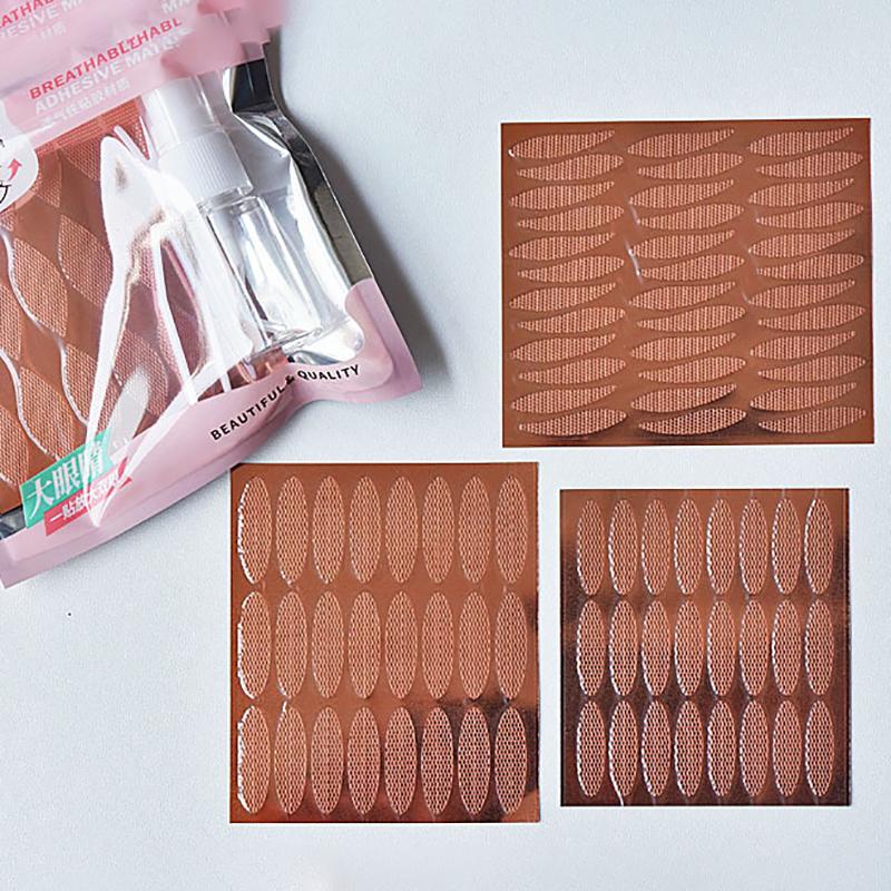 480 Pcs Lift Strips Makeup Tools Beauty Double Eyelid Tape Lace Mesh Eyelid Sticker Invisible Eye Stickers Self-Adhesive Fiber