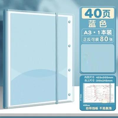 

students use transparent inserts to store papers in multiple layers,A3 paper storage bag, paper clip folder,